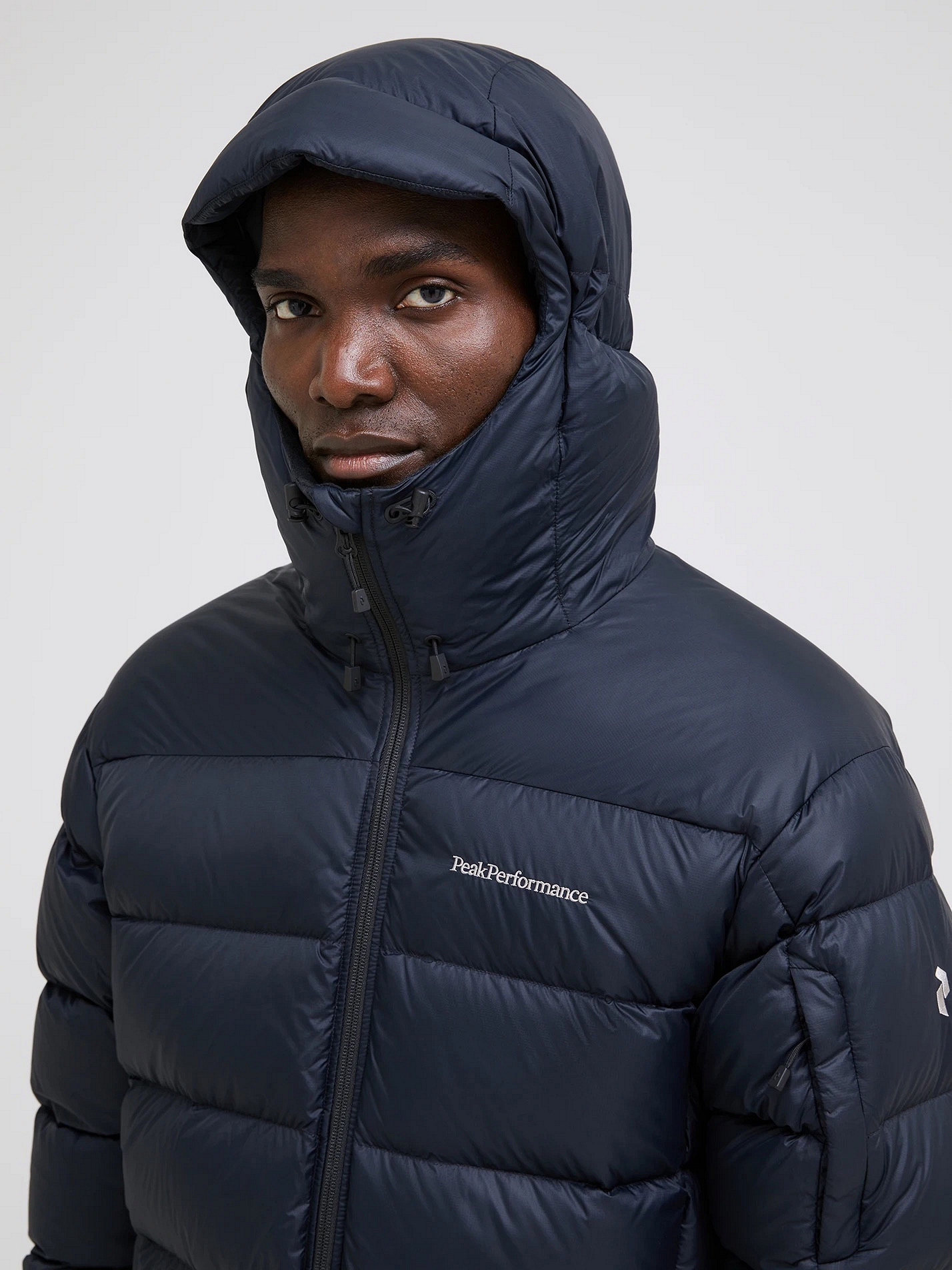 Peak frost down hood hot sale jacket